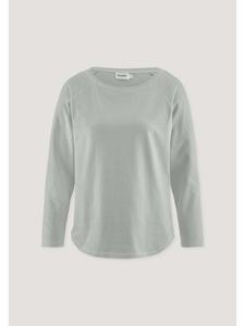 Hessnatur Футболка с длинными рукавами свободного кроя, серо-голубого цвета