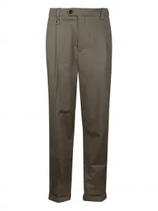 Брюки со складками Paolo Pecora, коричневый