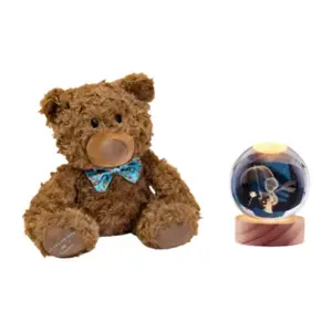 Плюшевый мишка с бантом, высота 23 см Dolls and bears dance