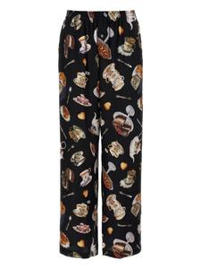 Брюки с принтом Tea Time Moschino, черный