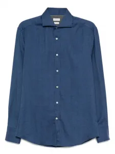 Рубашка на пуговицах Brunello Cucinelli, синий