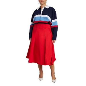 Юбка миди плиссированная с поясом plus size Eloquii