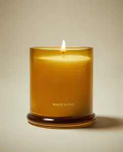 (350 г) ароматическая свеча белого лотоса Zara Home, яркий красный