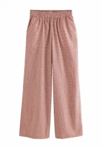 Широкие брюки в клетку, крой "высокий". Next, Red