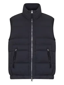 Жилет с мягкой застежкой-молнией и двумя бегунками Stone Island, синий