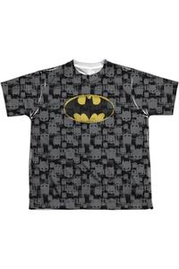 Футболка с коротким рукавом для детей Batman Caped Crusader Repeat Gildan, белый