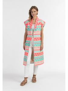 IZIA Длинный жилет розово-бирюзового цвета