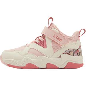 Баскетбольные кроссовки с высокой амортизацией для детей от 3 до 7 лет XTEP, розовый/желтый