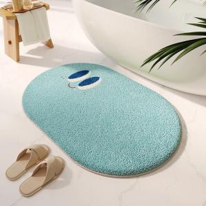 Budis Ковер 60х90 см для прихожей и ванной, впитывающий, с геометрическим рисунком, не скользит