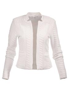 MADELEINE Короткий трикотажный пиджак кремового цвета