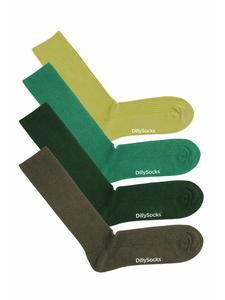 Носки DillySocks 4er-Pack Socken Premium Ribbed Collection, зеленый