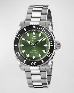 Мужские часы Gucci Dive из нержавеющей стали, 40 мм, цвет Green