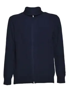 Кардиган на молнии в рубчик Mc2 Saint Barth, синий