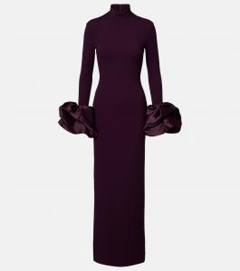 Платье Solace London Viviana Satin-trimmed, бордовый