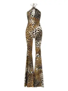 Комбинезон с анималистичным принтом Roberto Cavalli, нейтральный