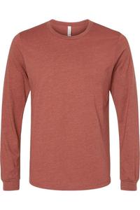 Футболка с длинным рукавом BELLA + CANVAS Heather CVC, цвет heather clay