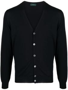 Кардиган с глубоким V-образным вырезом Zanone, синий