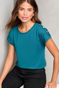 Футболка с круглым вырезом Lipsy, бирюзовый