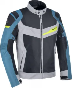 Мужская текстильная мотоциклетная куртка Oxford Dakar Dry2dry Air 1.0, Silver/Blue/Fluo