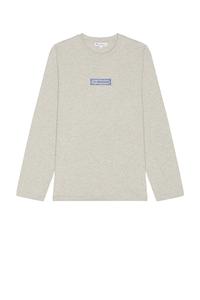 Футболка с длинным рукавом и принтом на спине Jw Anderson, Light Grey Melange