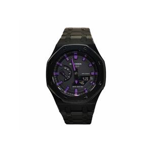 Часы Casio G-Shock Analog-Digital 2100 Series, арт. GA-2100SKE-7A, 44 мм, черный/фиолетовый