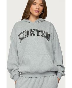 Женская толстовка оверсайз Camo Crush Edikted Edikted, Dark-gray-melange