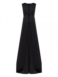 Платье с вышитым логотипом MM6 Maison Margiela, черный