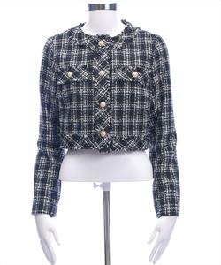 Твидовый жакет (можно сочетать с другой одеждой) [Для особых случаев, торжественный стиль, верхняя одежда без воротника, последние тенденции в верхней одежде]