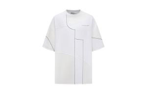 Футболка из хлопка с панелями Feng Chen Wang, белый