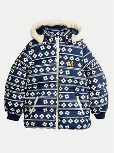 Пуховик стандартного кроя Mini Rodini, синий