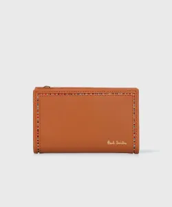 Чехол для монет и ключей с полосатой вставкой