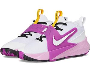 Детские кроссовки Nike Kids Team Hustle D 12 (Little Kid), White/White/University Gold/Vivid Purple