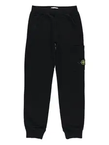 Спортивные брюки с накладными карманами Stone Island Junior, черный