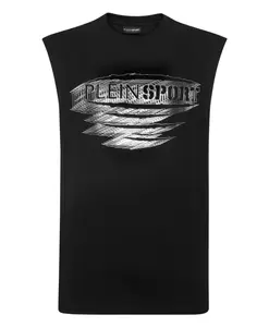 Футболка без рукавов с круглым вырезом Plein Sport, черный