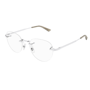 MONTBLANC Металлическая оправа для очков нестандартной формы, мужская, серебристая