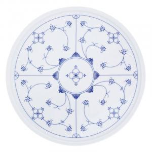 Blue Saks - Indian Blue - Тарелка с узором «соломенный цветок»/тарелка для торта 31 см Kahla, белый синий