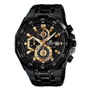 Часы CASIO Waterproof EDIFICE Mens Black/Gold Analog, черный