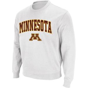 Мужской белый свитшот с логотипом Minnesota Golden Gophers Colosseum