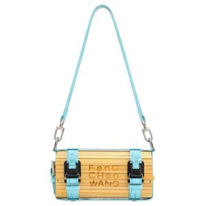 Feng Chen Wang Бамбуковый цилиндрический рюкзак через плечо унисекс средний синий