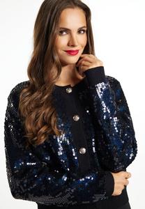 Кардиган MIT PAILLETTEN MINYA faina, черный