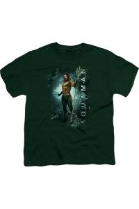 Футболка с коротким рукавом для детей "Морская жизнь" по фильму "Аквамен" Gildan, зеленый