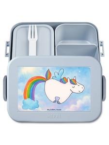 Mr. & Mrs. Panda Ланчбокс с изображением летающего единорога в пастельно-голубом цвете