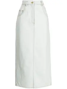 Джинсовая юбка с разрезом Nina Ricci, синий