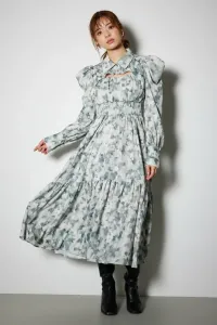 Платье с присборенной талией и деталью в виде рубашки Rienda, цвет Beg