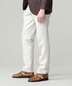 Эластичные льняные брюки, пригодные для стирки J.Press, цвет Ivory [002]