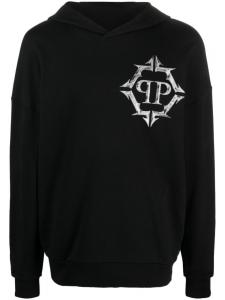 Philipp Plein худи Chrome с логотипом, черный