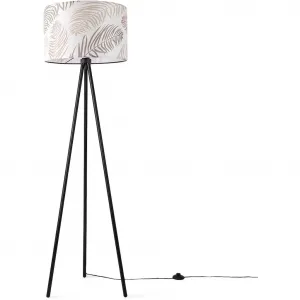 Торшер Trina Kuba E27 для гостиной, детской комнаты, с абажуром, декор для комнаты, спальни, пальма Paco Home, черный