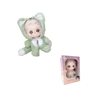 Одежда для кукол из хлопка платье для кукол плюшевая кукла высота 20см Dolls and bears dance, Elsa Naked Doll+Stuffed Cat (Pearl Hair Accessory Not Included)