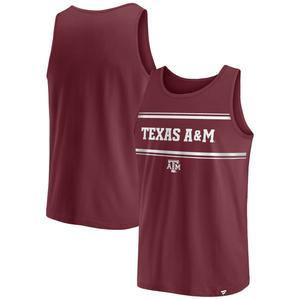 Мужская темно-бордовая майка Texas A&M Aggies в полоску с фирменным логотипом Fanatics
