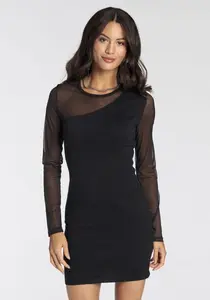 Трикотажное платье Melrose с элегантными деталями из сетки - НОВАЯ КОЛЛЕКЦИЯ, черный